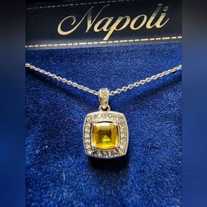 Silver and Citrine Necklace